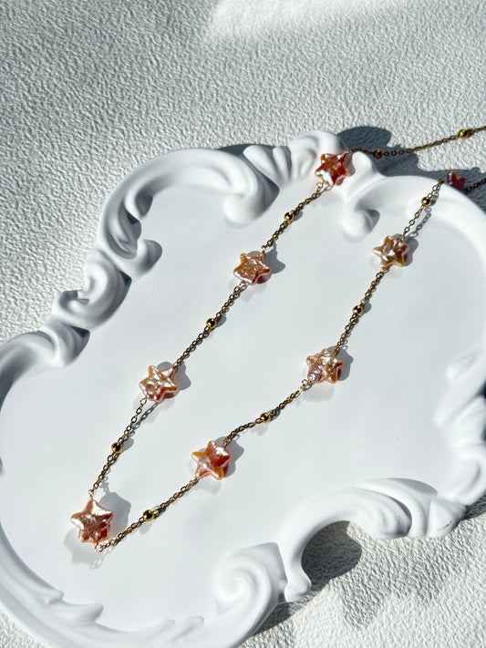 Sunset Star Freshwater Pearl Necklace