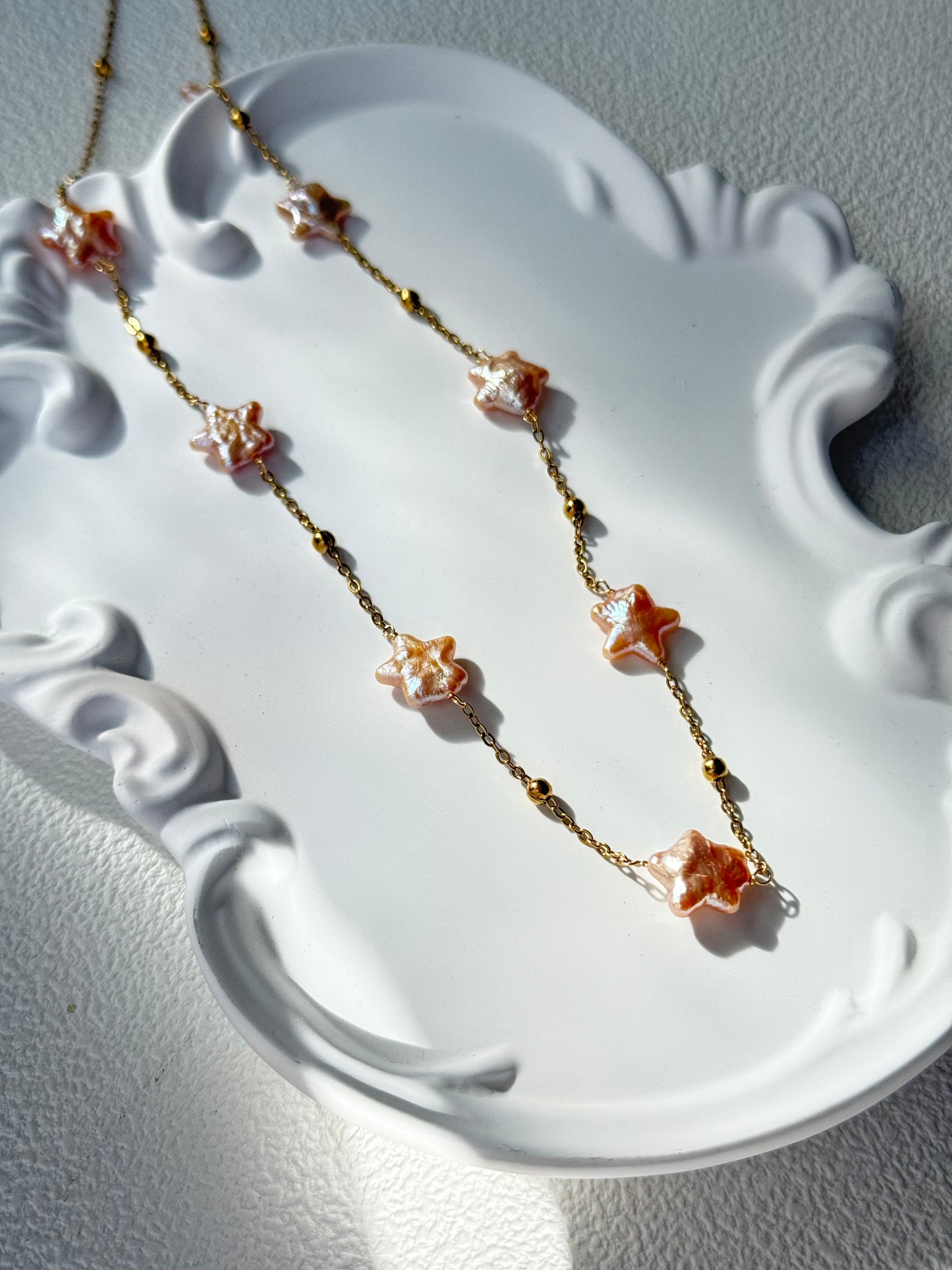 Sunset Star Freshwater Pearl Necklace