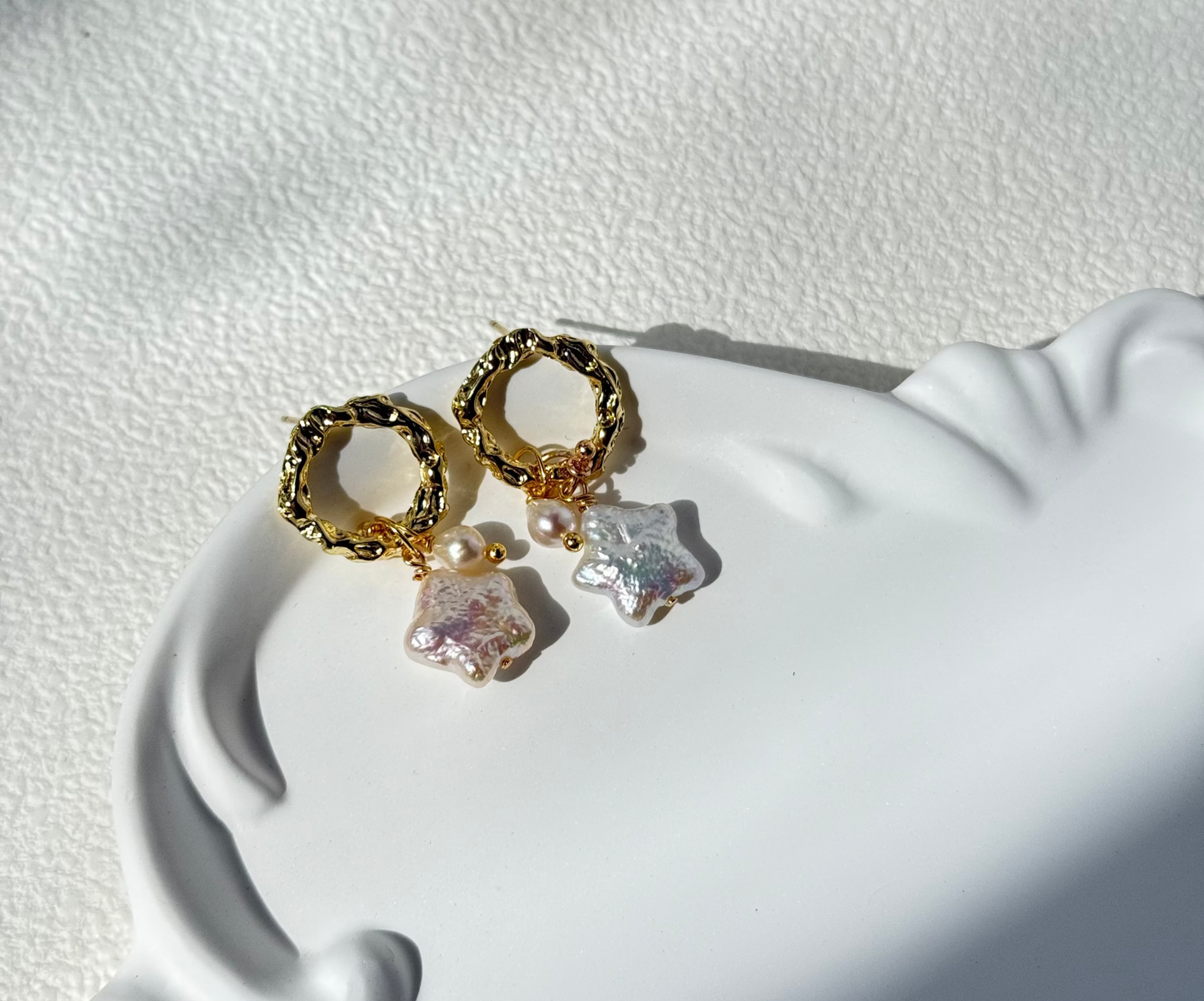 Twinkle Star Baroque Pearl Earrings