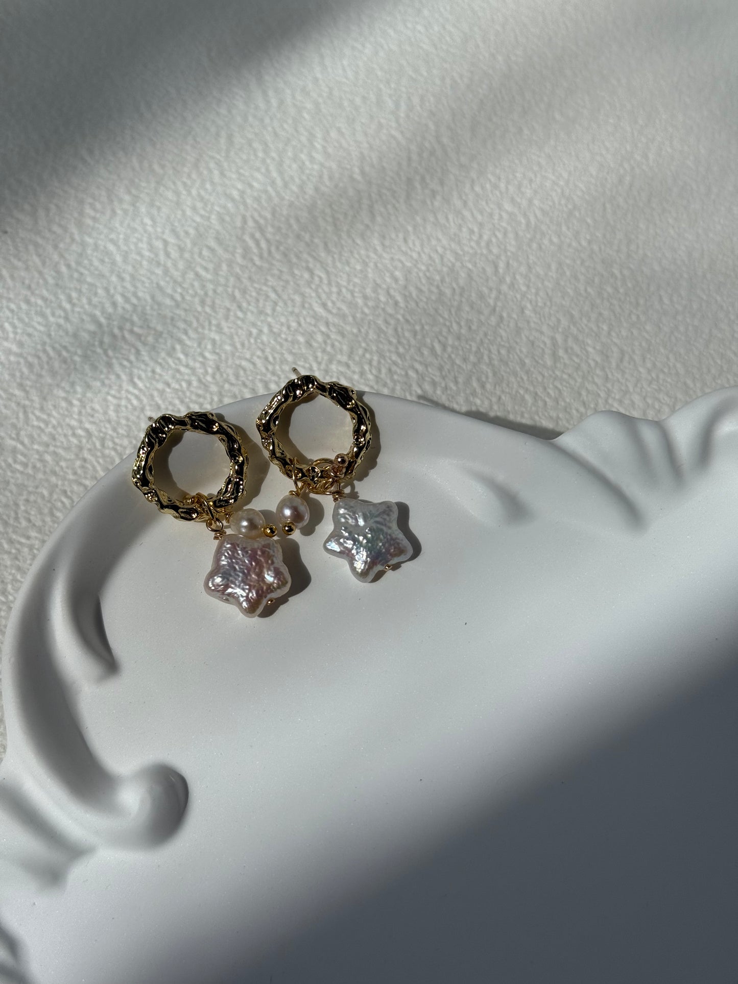 Twinkle Star Baroque Pearl Earrings