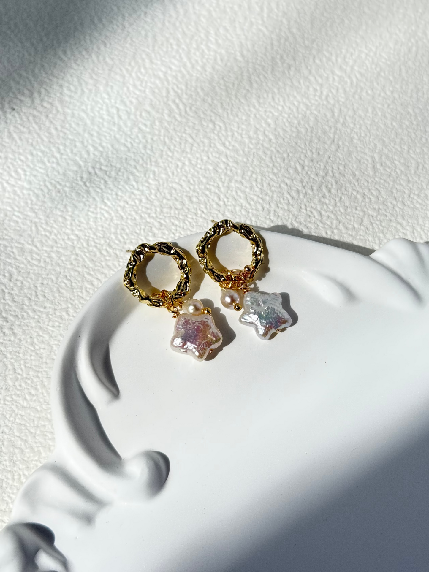 Twinkle Star Baroque Pearl Earrings