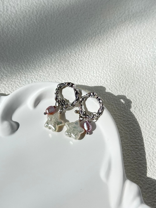 Twinkle Star Baroque Pearl Earrings