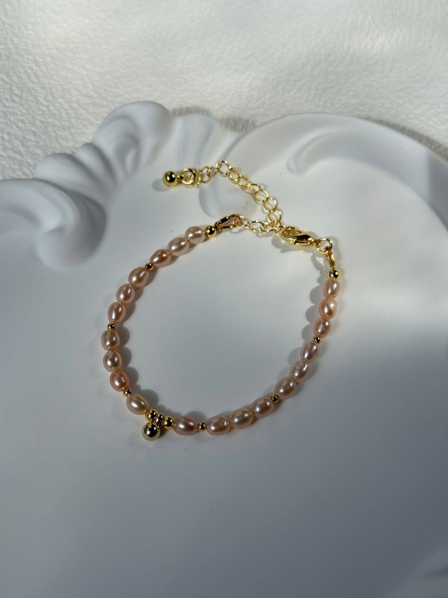 Blush Pink Freshwater Pearl Bracelet