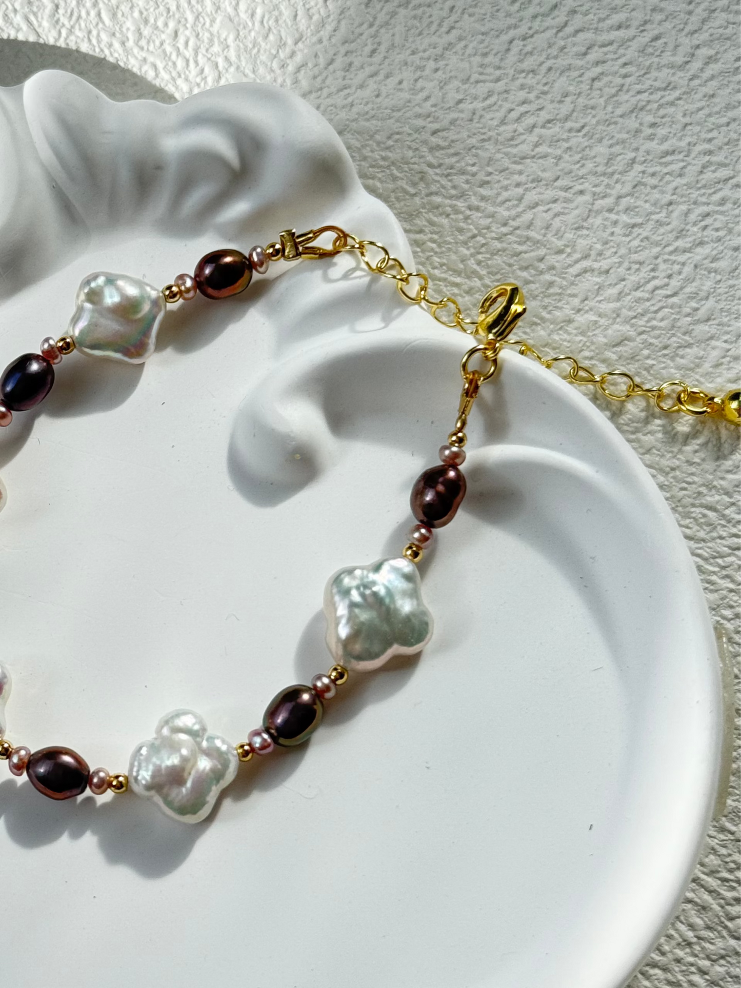 Clover Baroque Pearl Sweet Bracelet