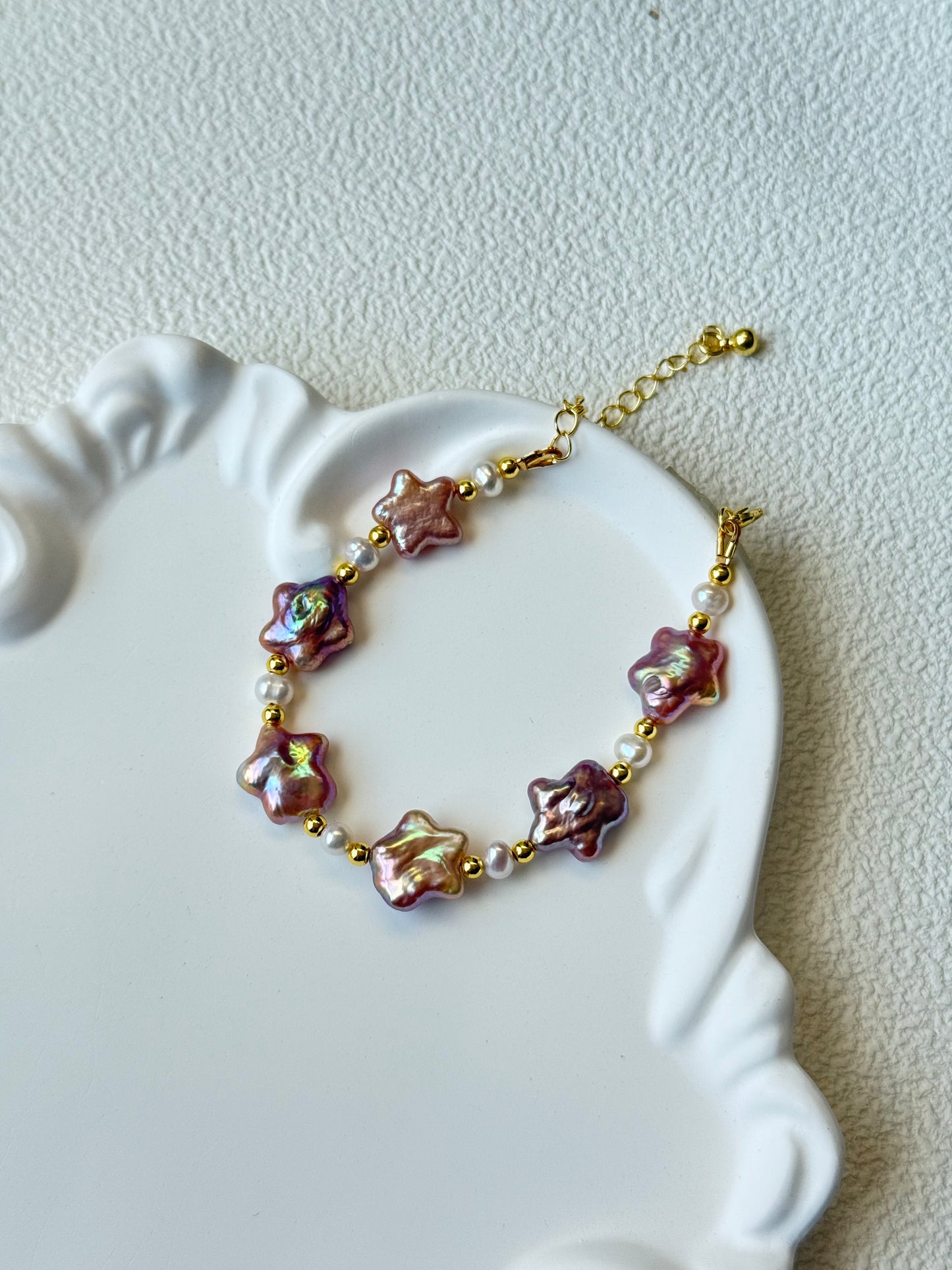 Baroque Star Pearl Necklace – Romantic Purple