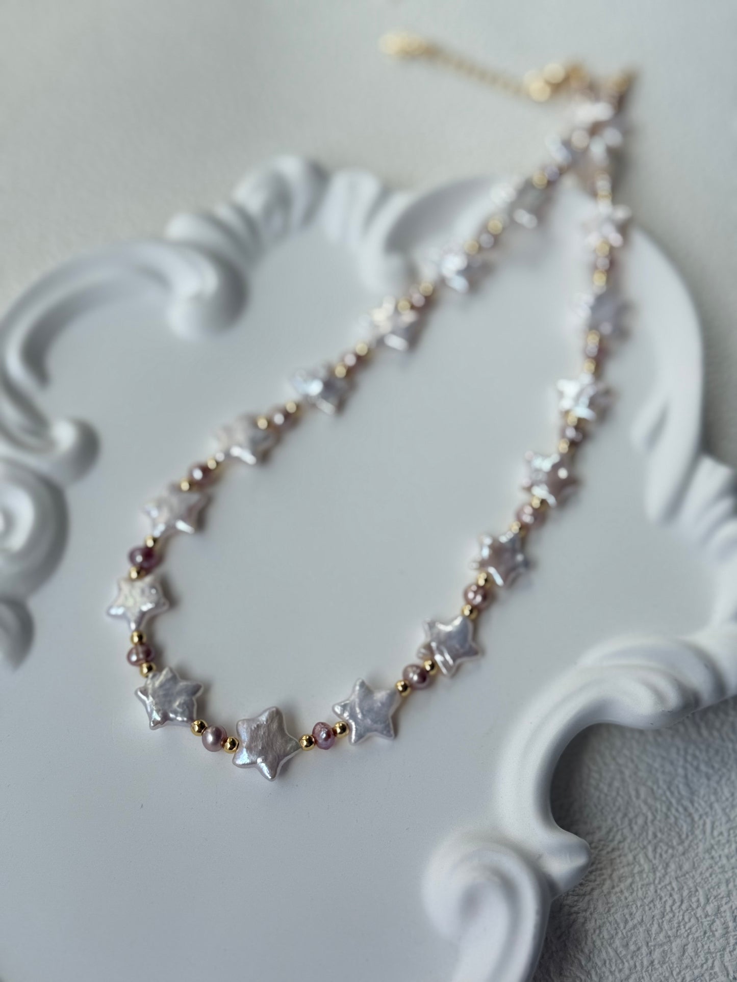 Baroque Star Pearl Necklace – Moonlight white