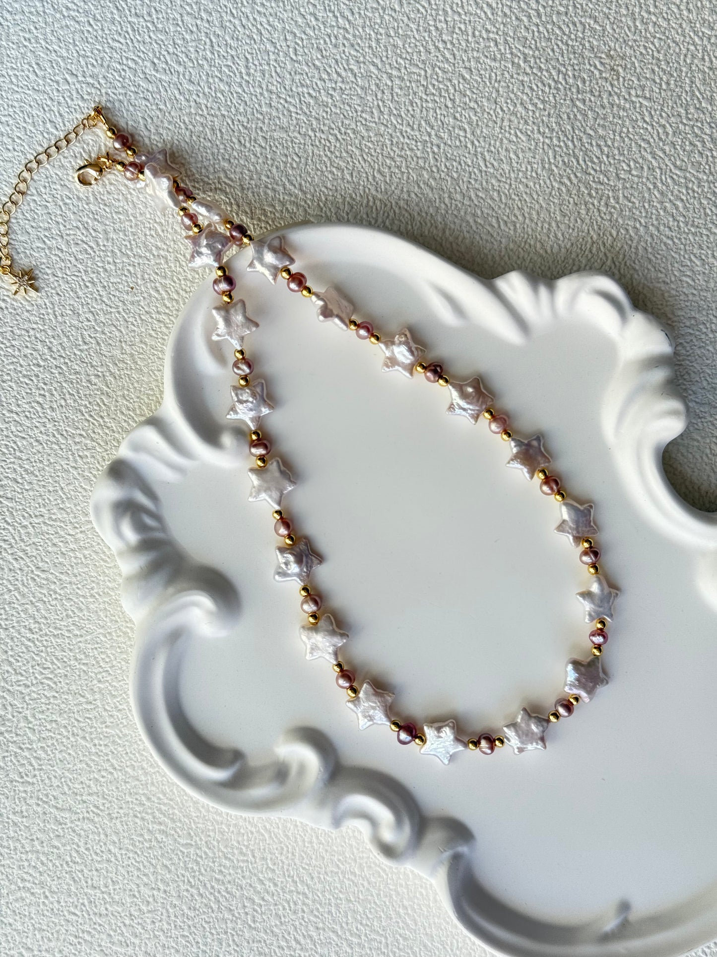 Baroque Star Pearl Necklace – Moonlight white