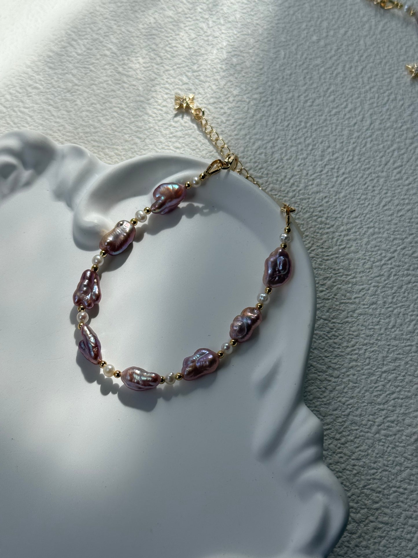 Baroque Keshi Pearl Necklace – Rose Gold Glow