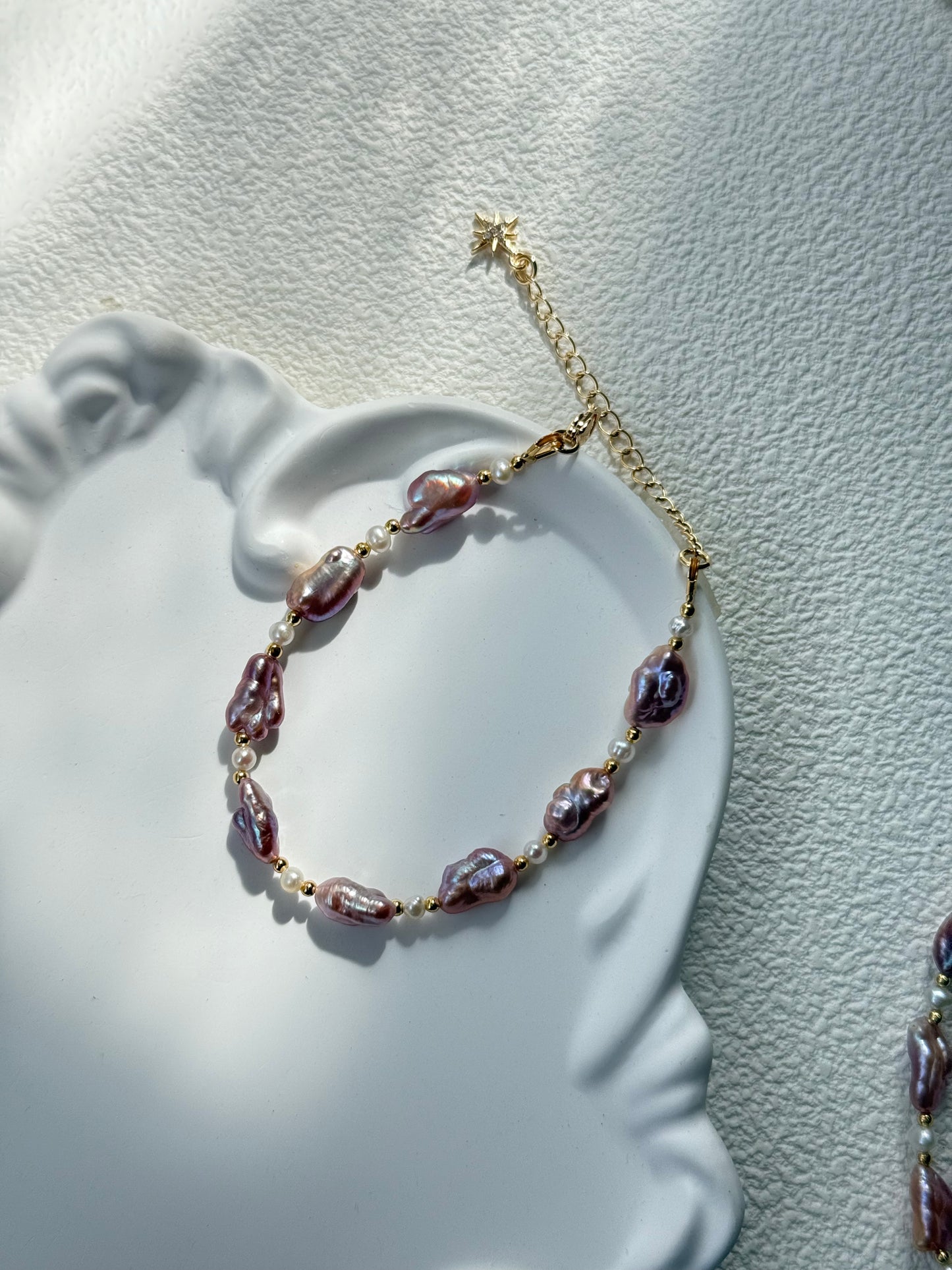 Baroque Keshi Pearl Necklace – Rose Gold Glow