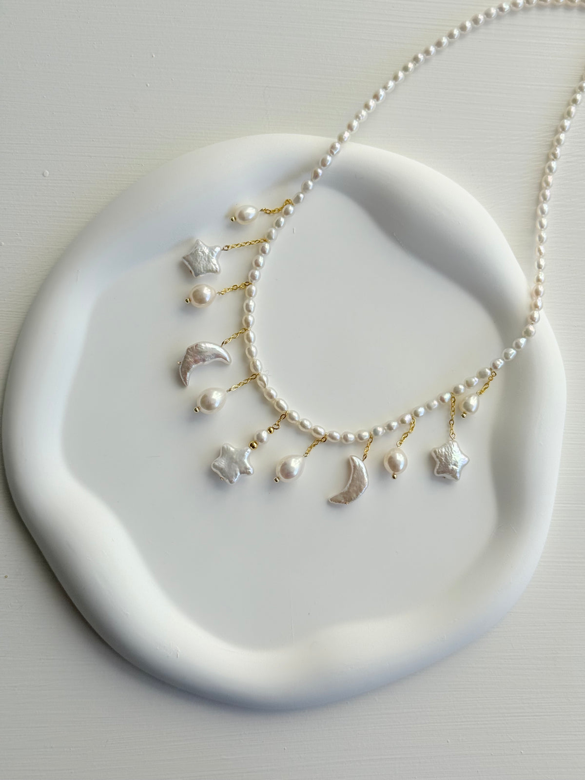 Celestial Charm Pearl Necklace