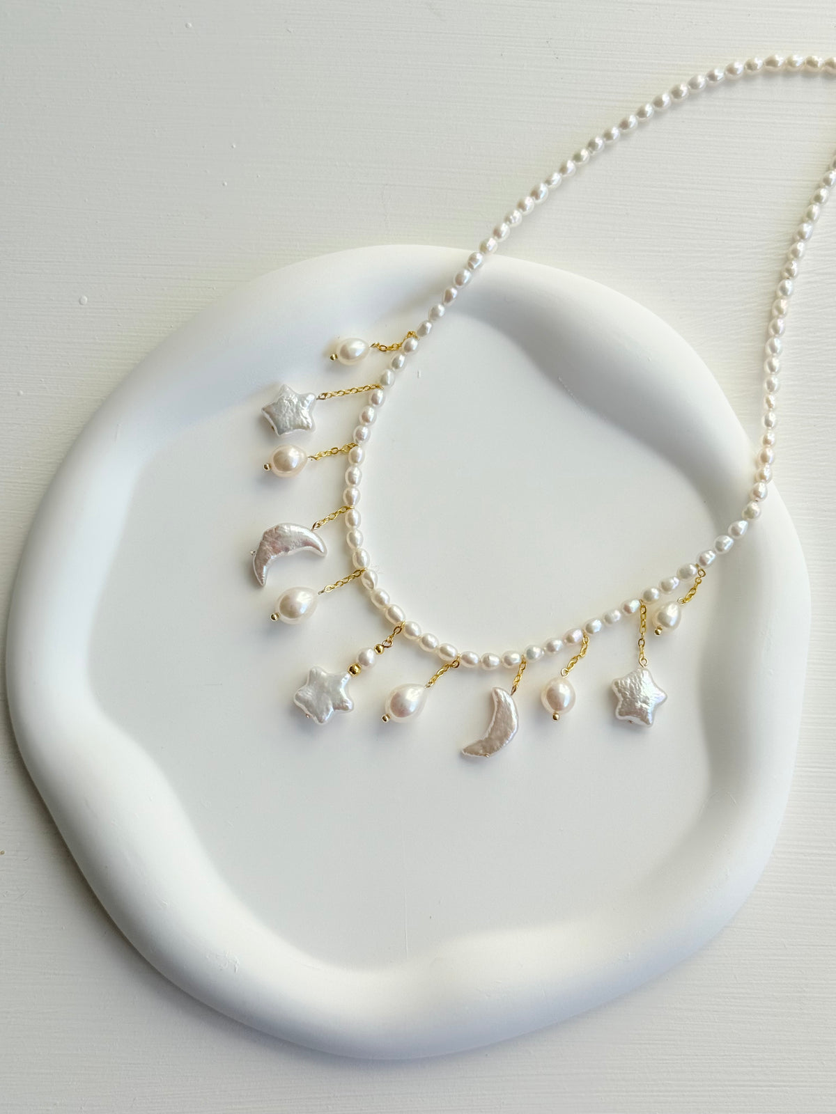 Celestial Charm Pearl Necklace
