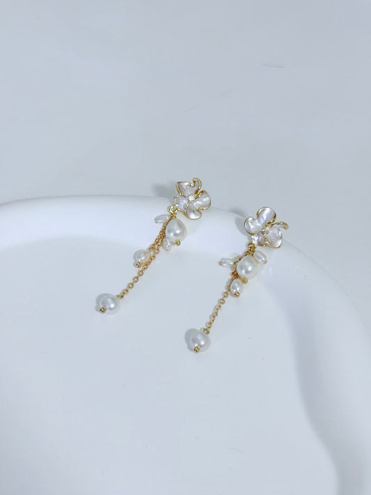 Elodie Pearl Drop Earrings