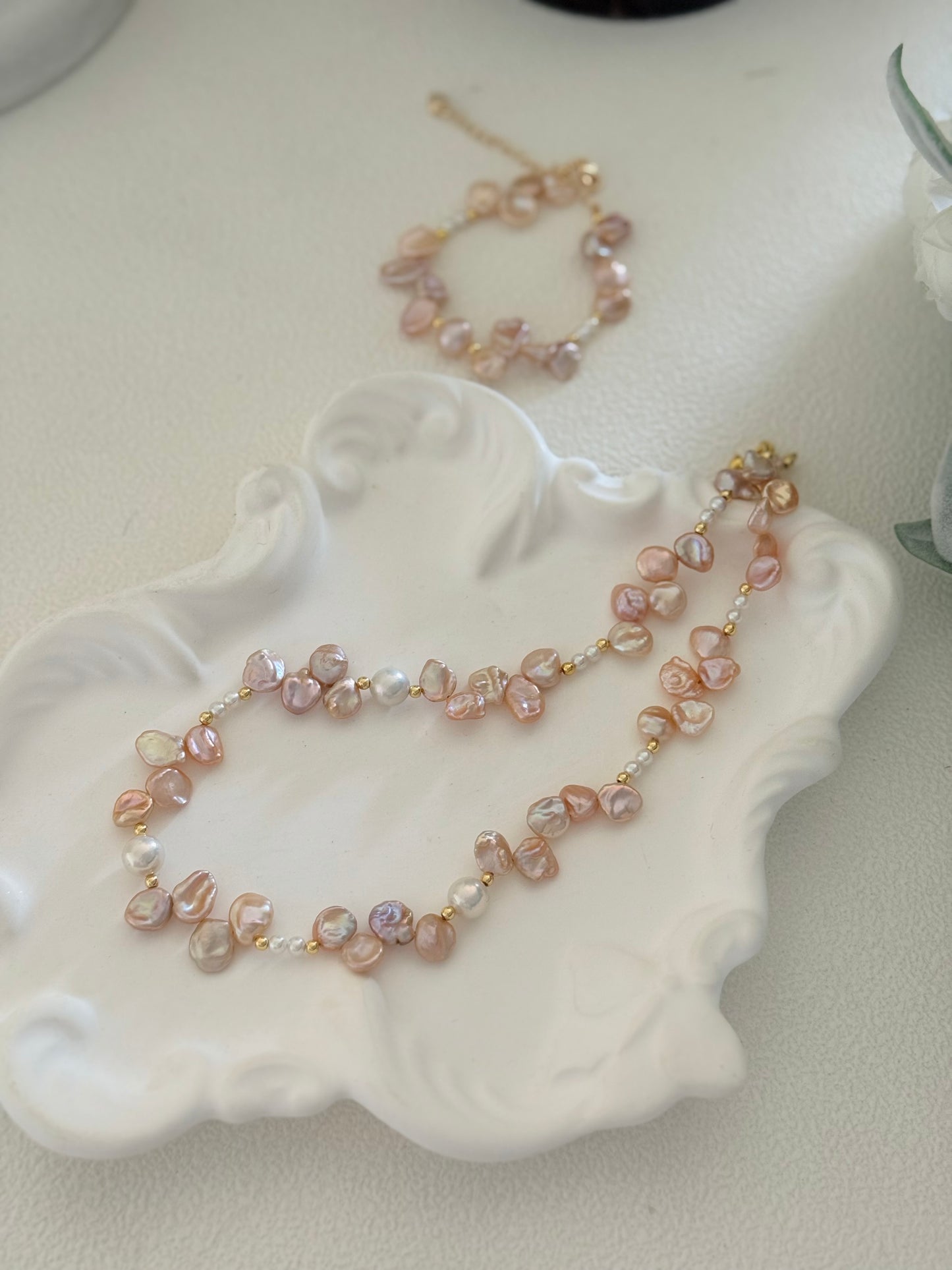 Blush Petal Pearl Set