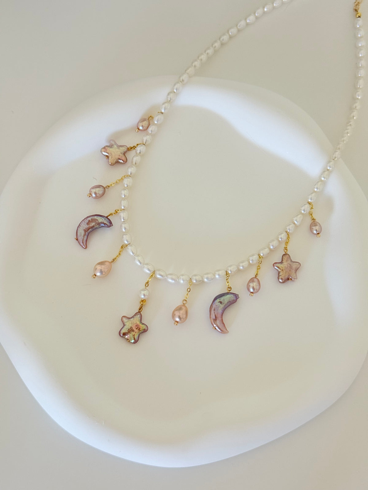Celestial Charm Pearl Necklace