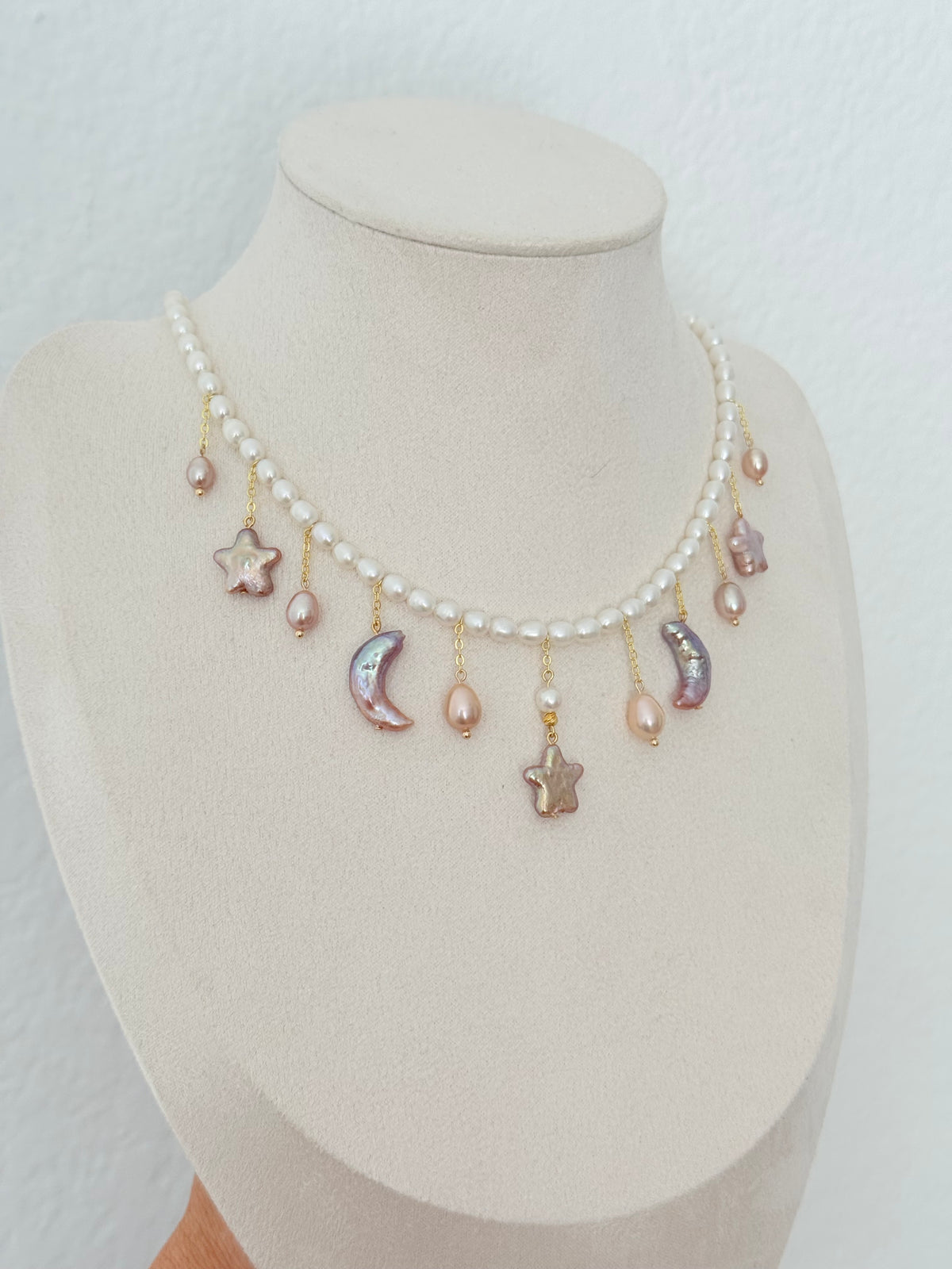 Celestial Charm Pearl Necklace