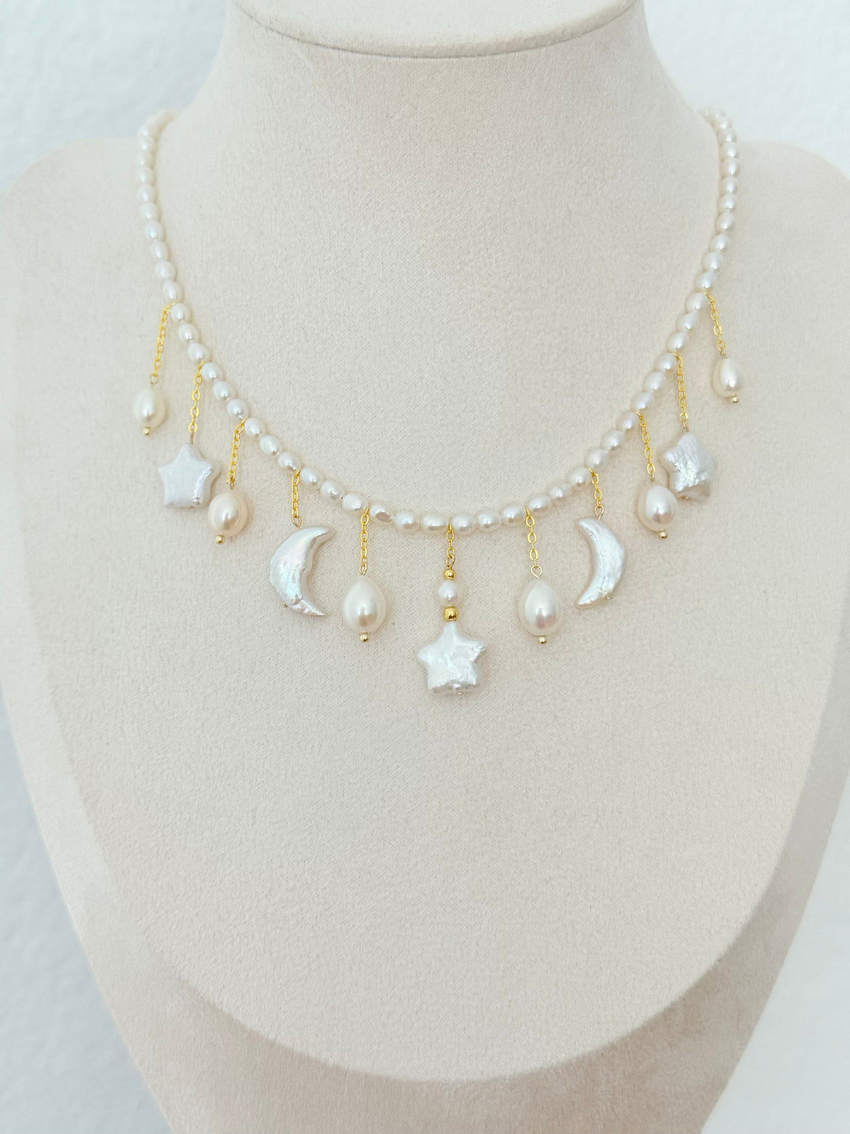 Celestial Charm Pearl Necklace