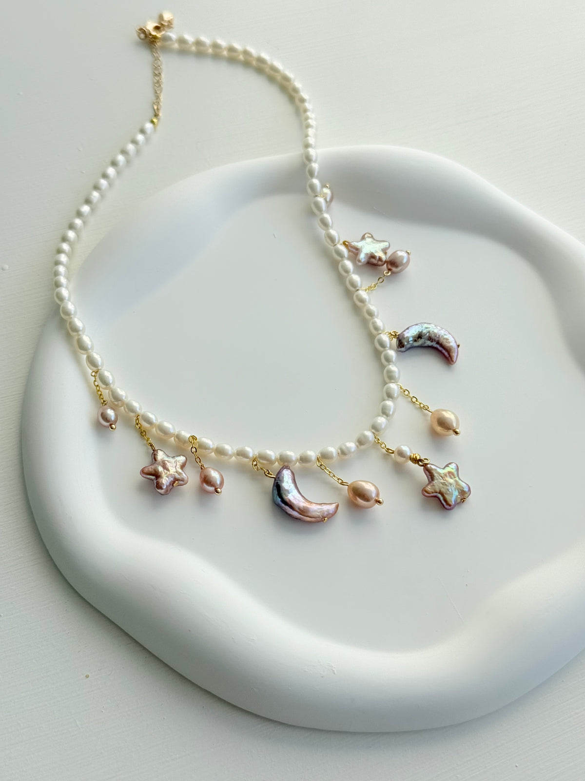 Celestial Charm Pearl Necklace
