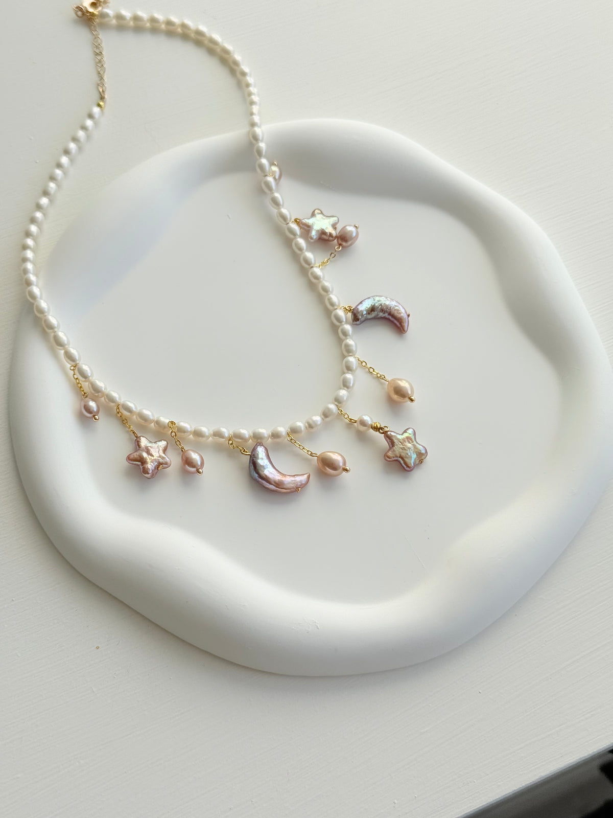 Celestial Charm Pearl Necklace
