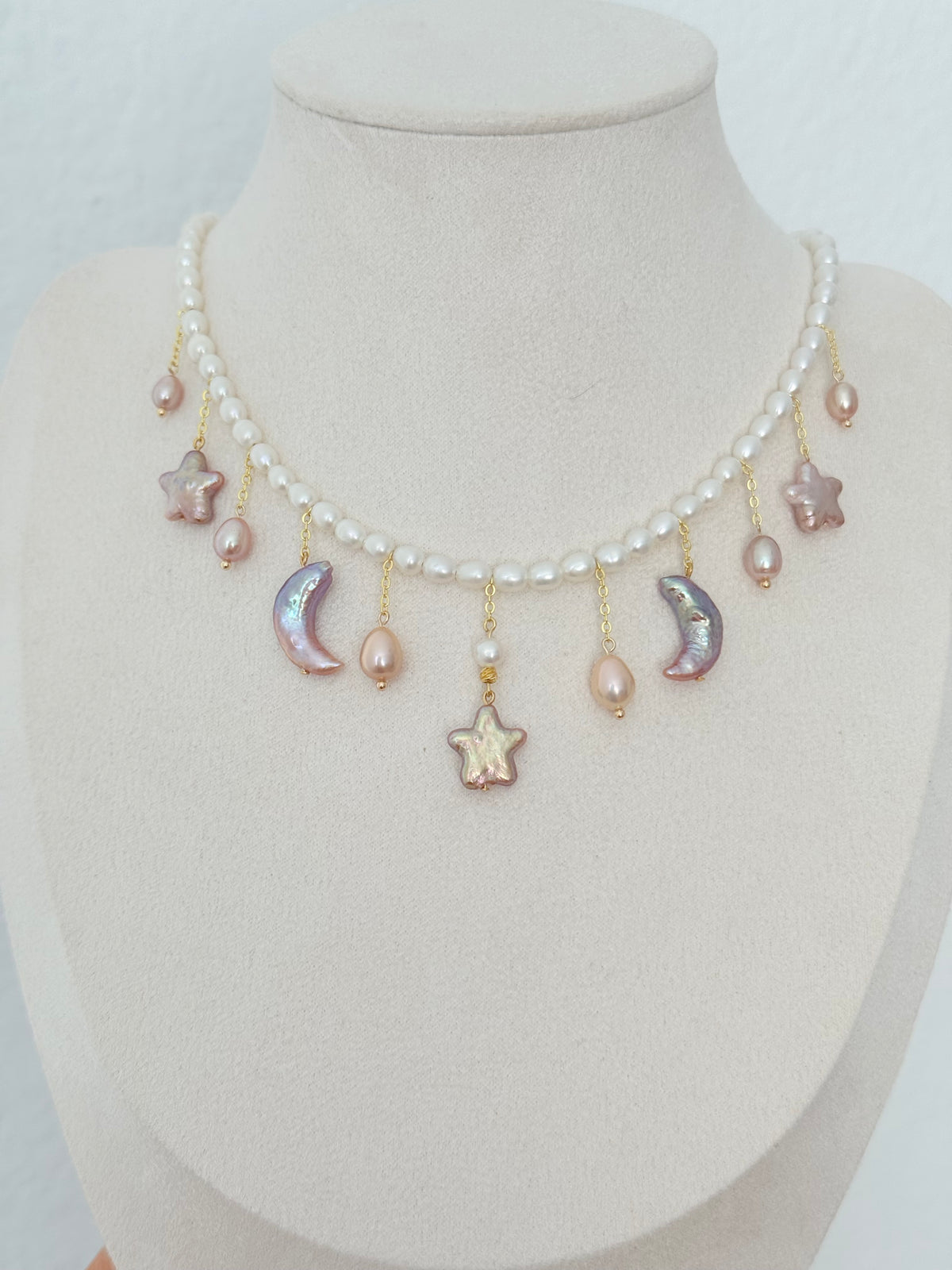 Celestial Charm Pearl Necklace