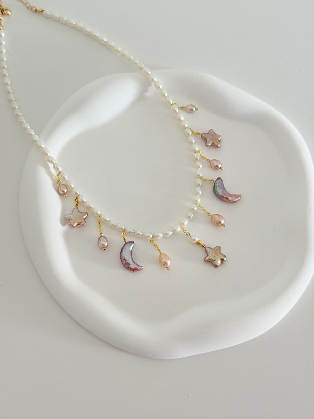 Celestial Charm Pearl Necklace