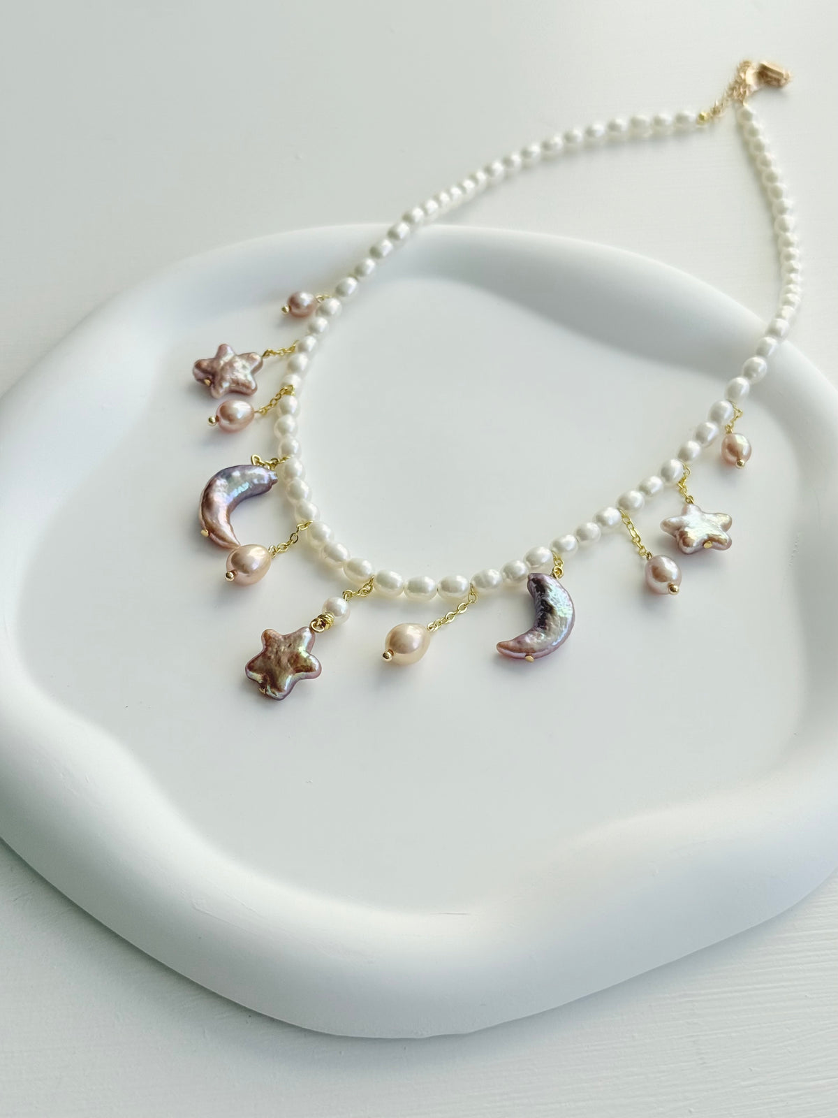 Celestial Charm Pearl Necklace