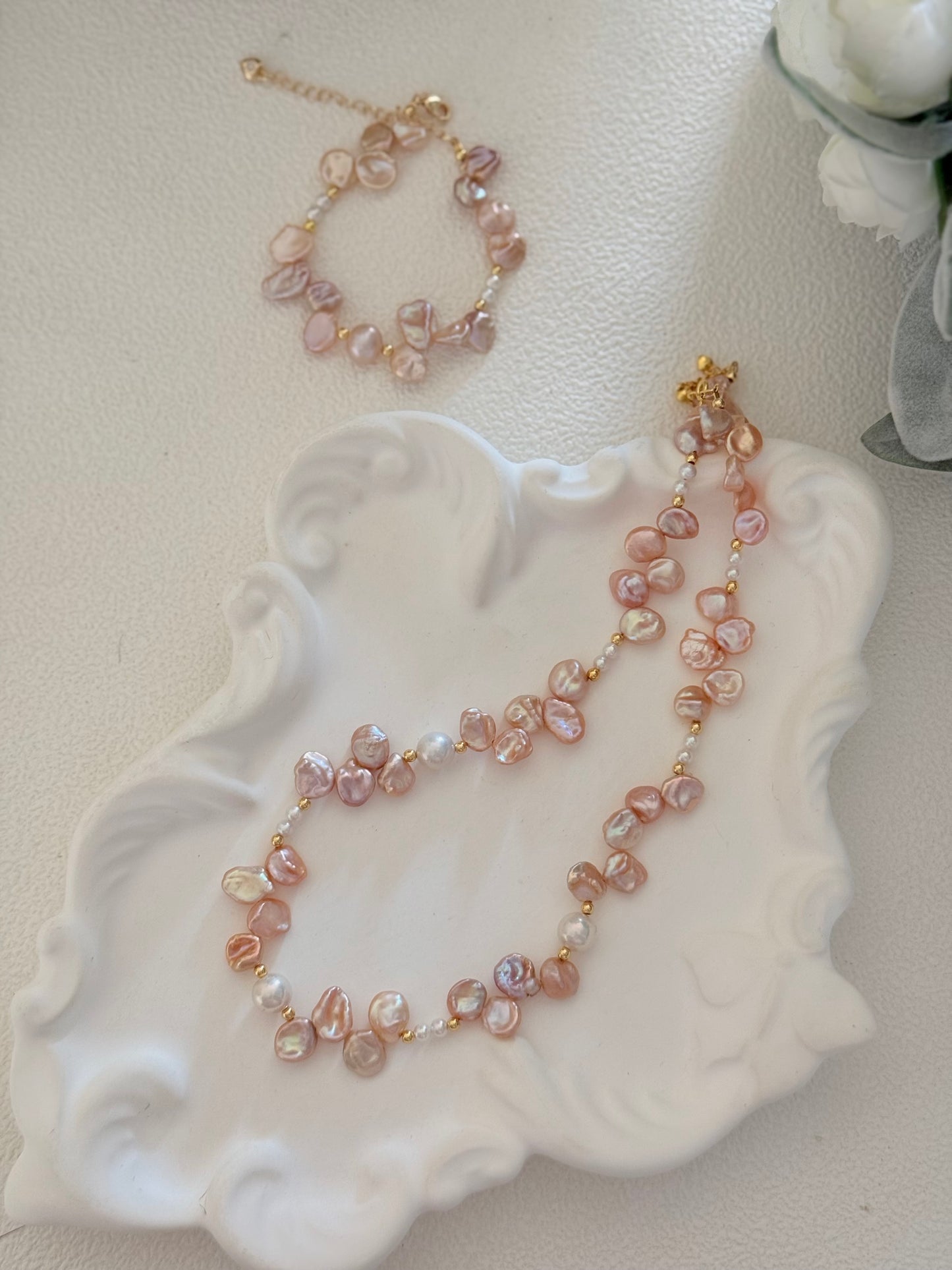 Blush Petal Pearl Set