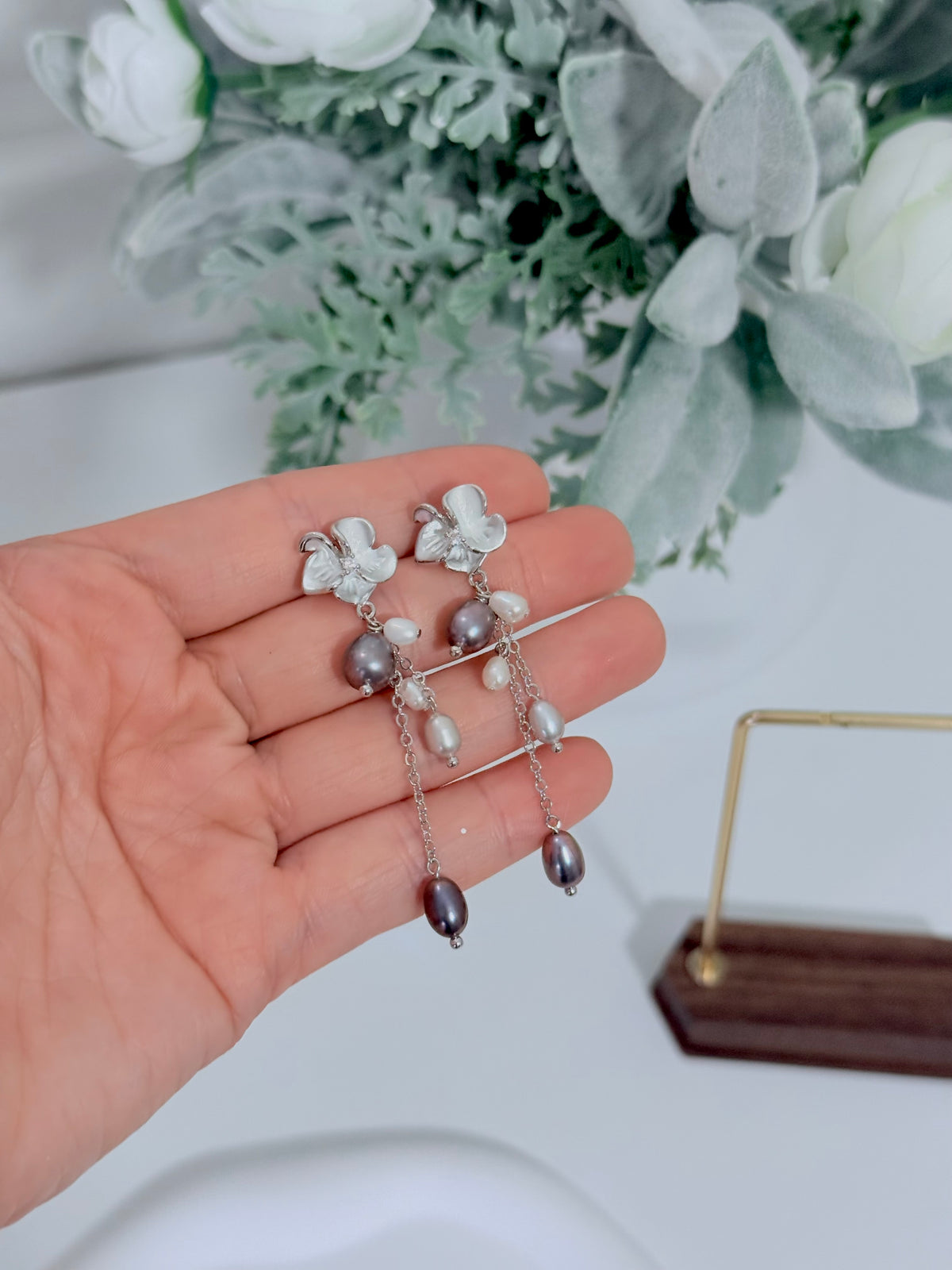 Elodie Pearl Drop Earrings