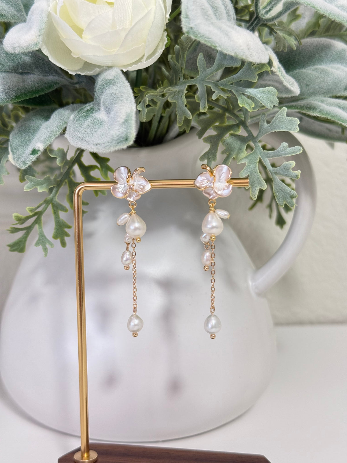 Elodie Pearl Drop Earrings