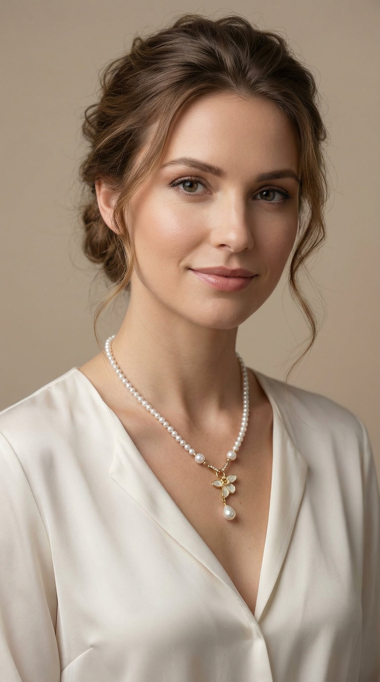Plumeria Pearl necklace