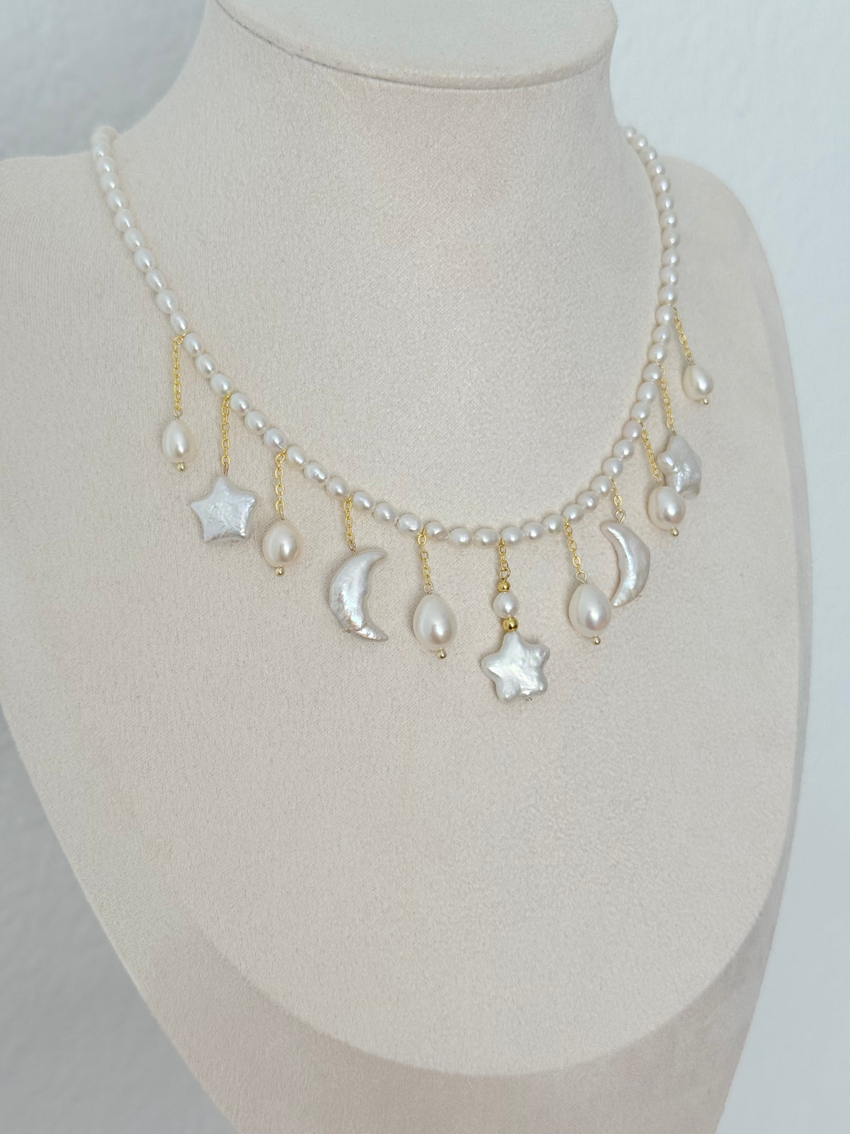 Celestial Charm Pearl Necklace