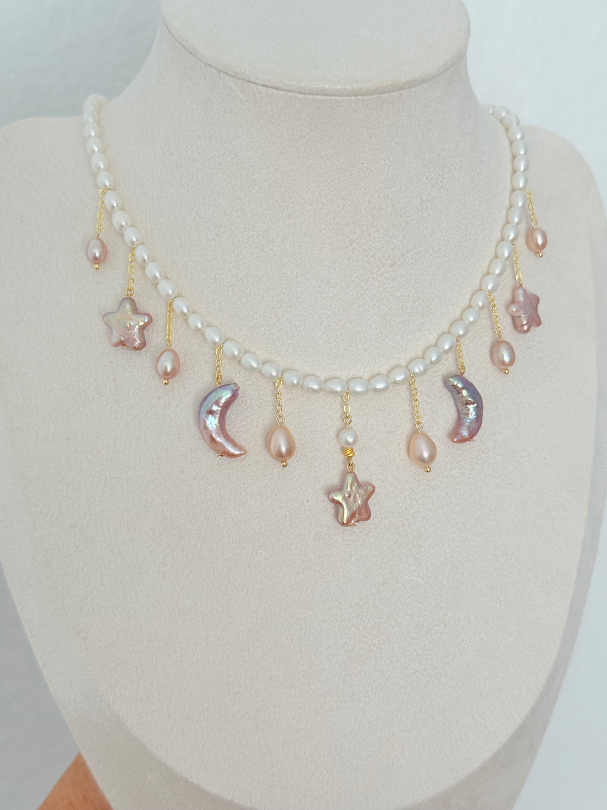 Celestial Charm Pearl Necklace
