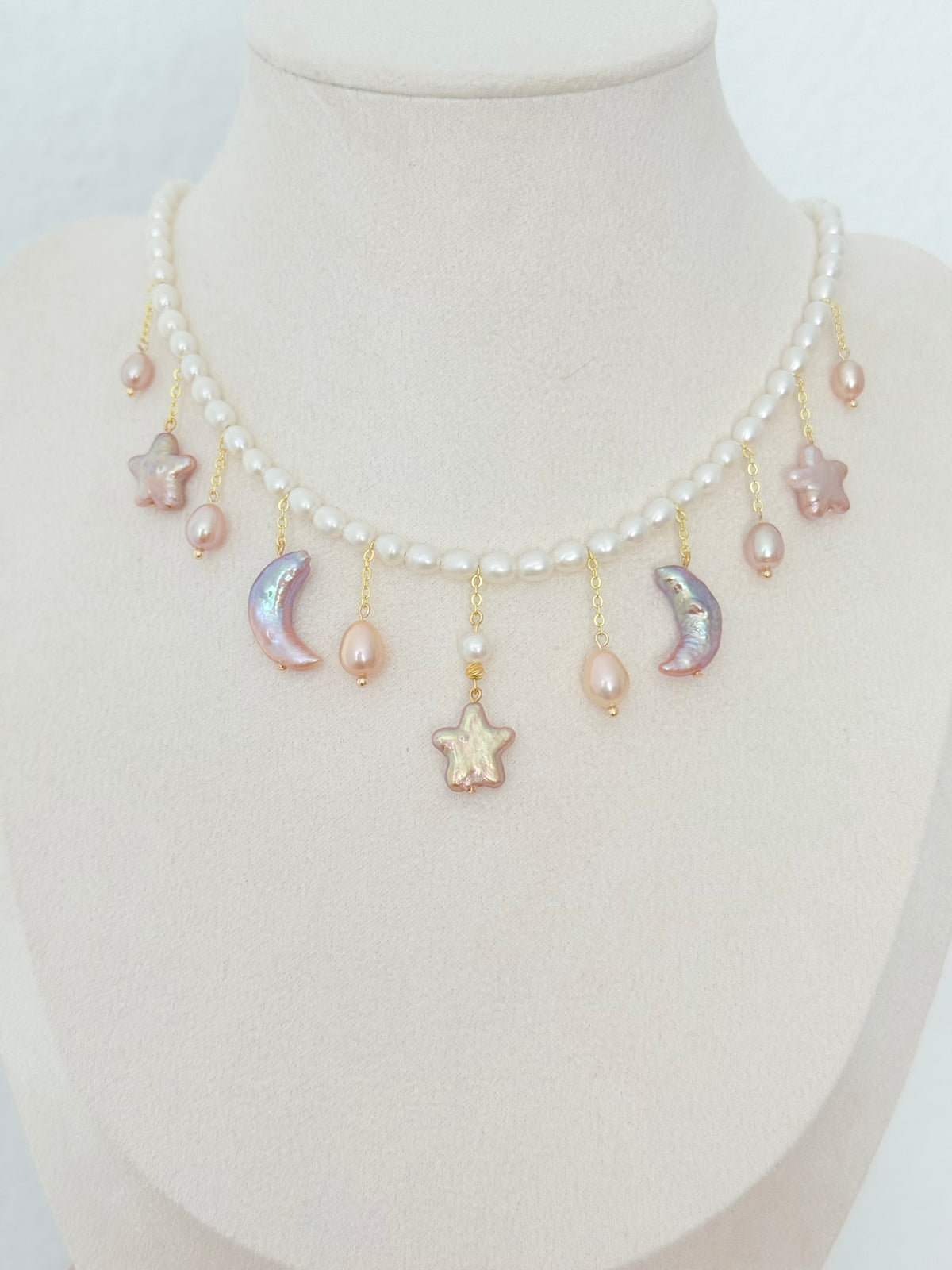 Celestial Charm Pearl Necklace