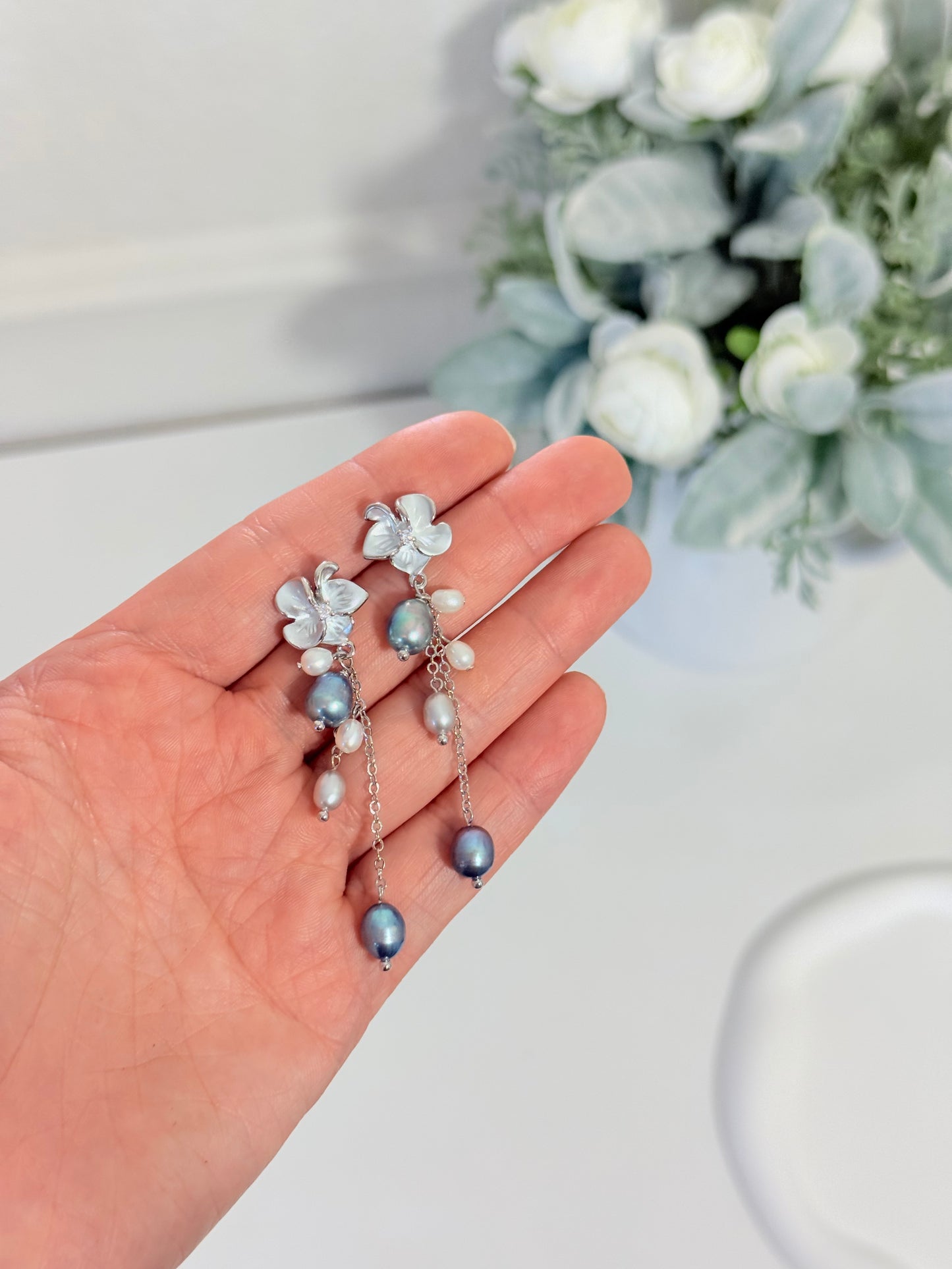 Elodie Pearl Drop Earrings